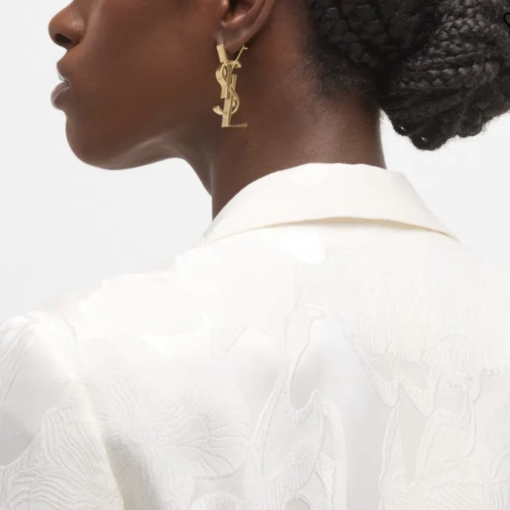 Saint Laurent YSL monogram Earring - Picture 2 of 5